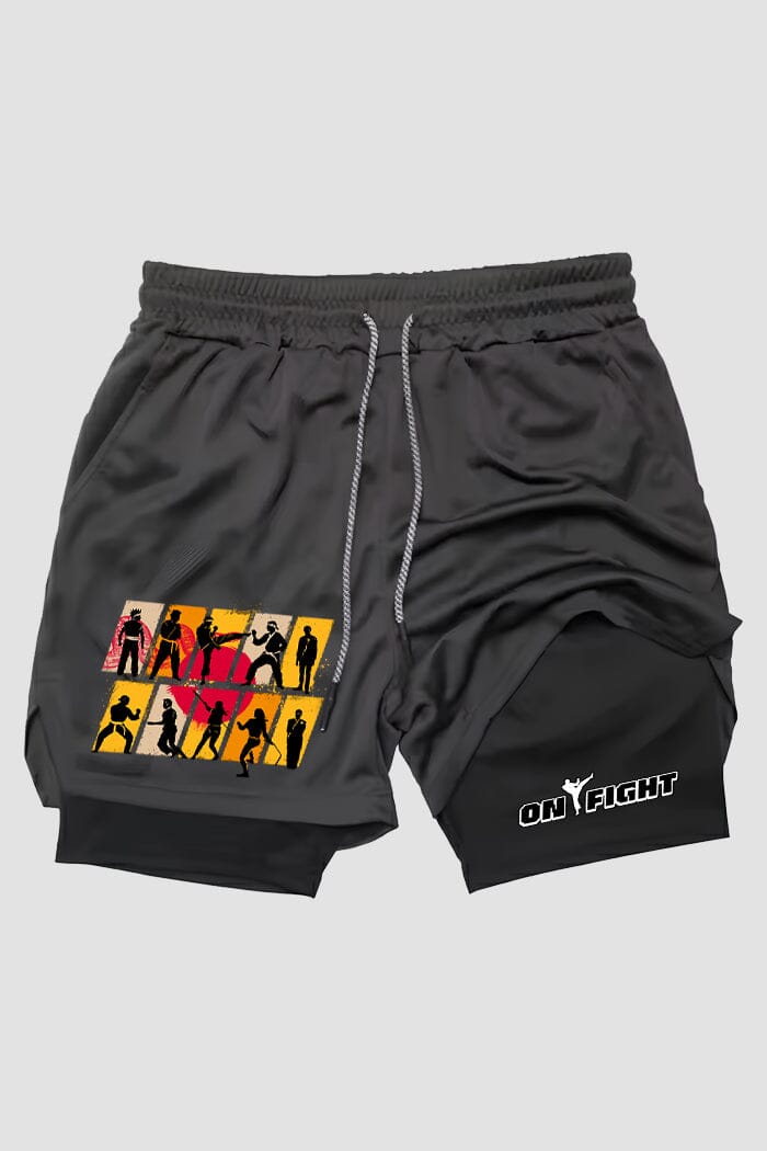 Short de compressão 2 em 1 karate Cobra Conflict shorts Karate OnFight 