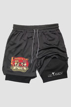 Short de compressão 2 em 1 karate Karate Cat Fight shorts Karate OnFight 