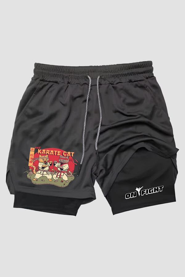 Short de compressão  2 em 1 karate Karate Cats