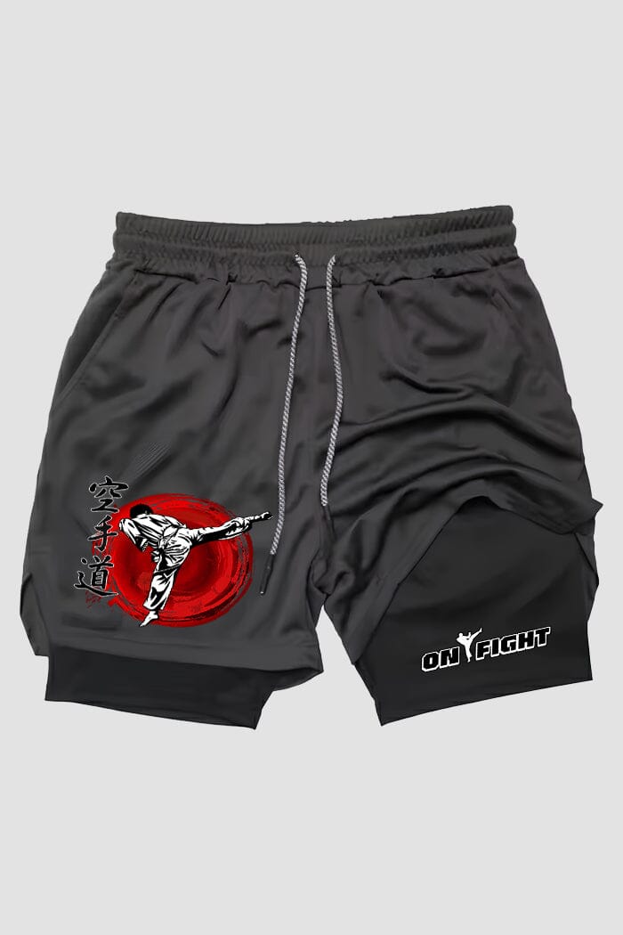 Short de compressão 2 em 1 karate Karate Do shorts Karate OnFight 