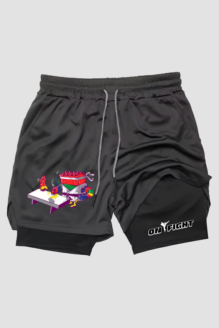 Short de compressão 2 em 1 karate Karate Lego shorts Karate OnFight 