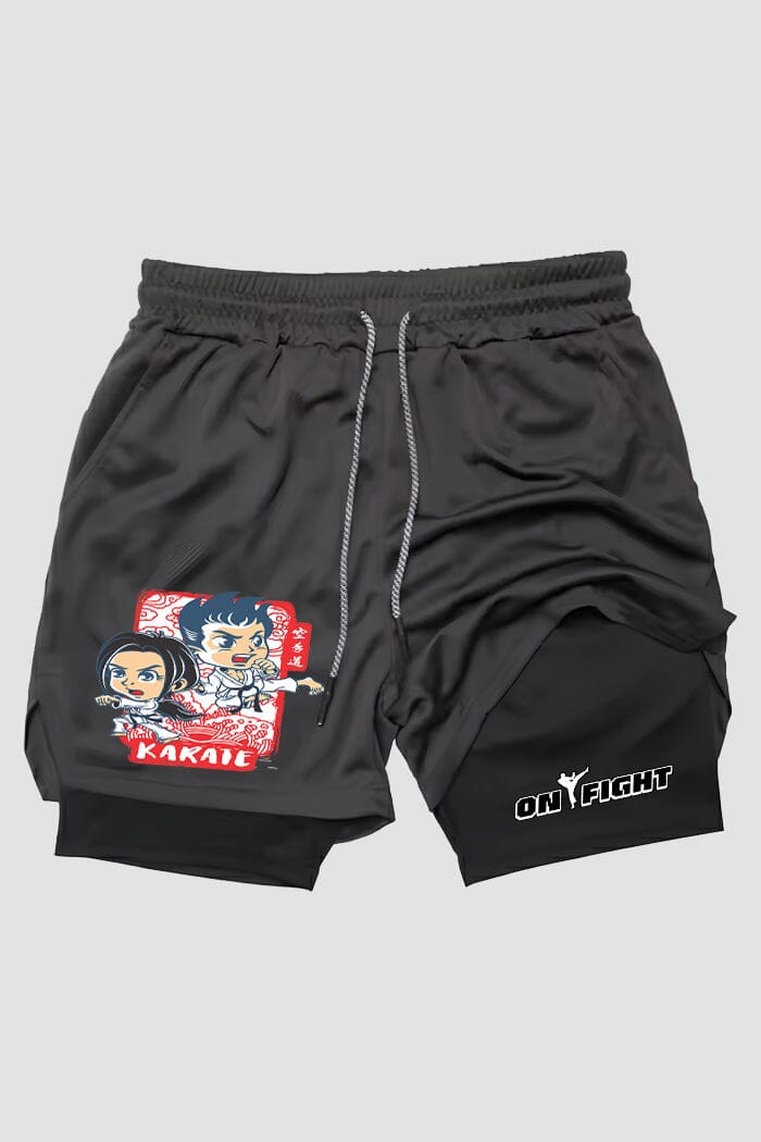 Short de compressão 2 em 1 Karate Kids shorts Karate OnFight 