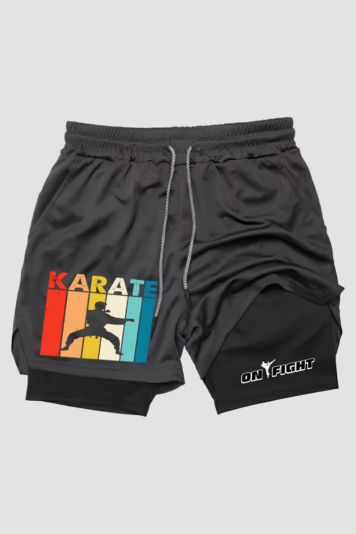 Short de compressão 2 em 1 karate Sunset shorts Karate OnFight 