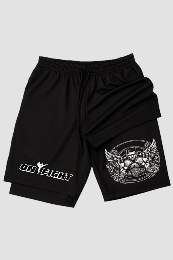 Short de compressão 2 em 1 MMA Angel Champion