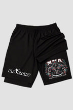Short de compressão 2 em 1 MMA Beast Within shorts MMA OnFight 