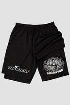 Short de compressão 2 em 1 MMA Champion shorts MMA OnFight 