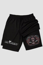 Short de compressão 2 em 1 MMA Death Mma shorts MMA OnFight 