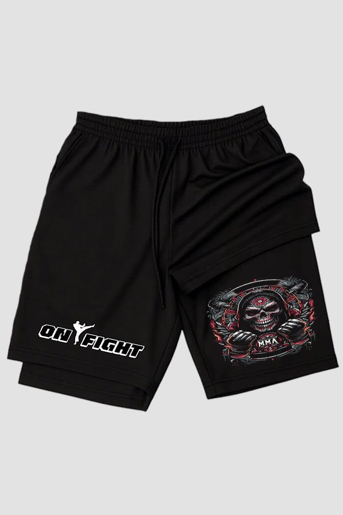 Short de compressão 2 em 1 MMA Death Mma shorts MMA OnFight 