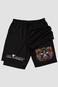 Short de compressão 2 em 1 MMA Death Wings shorts MMA OnFight 