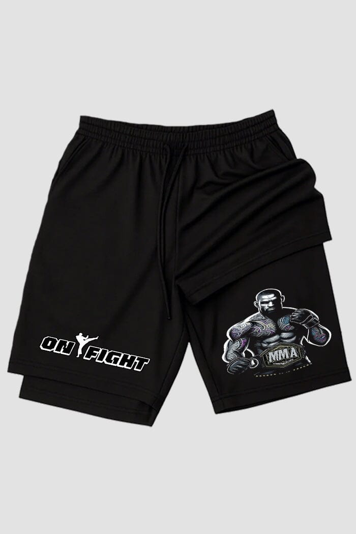 Short de compressão 2 em 1 MMA Dynamic Kick shorts MMA OnFight 