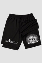 Short de compressão 2 em 1 MMA Fight Like Champion shorts MMA OnFight 