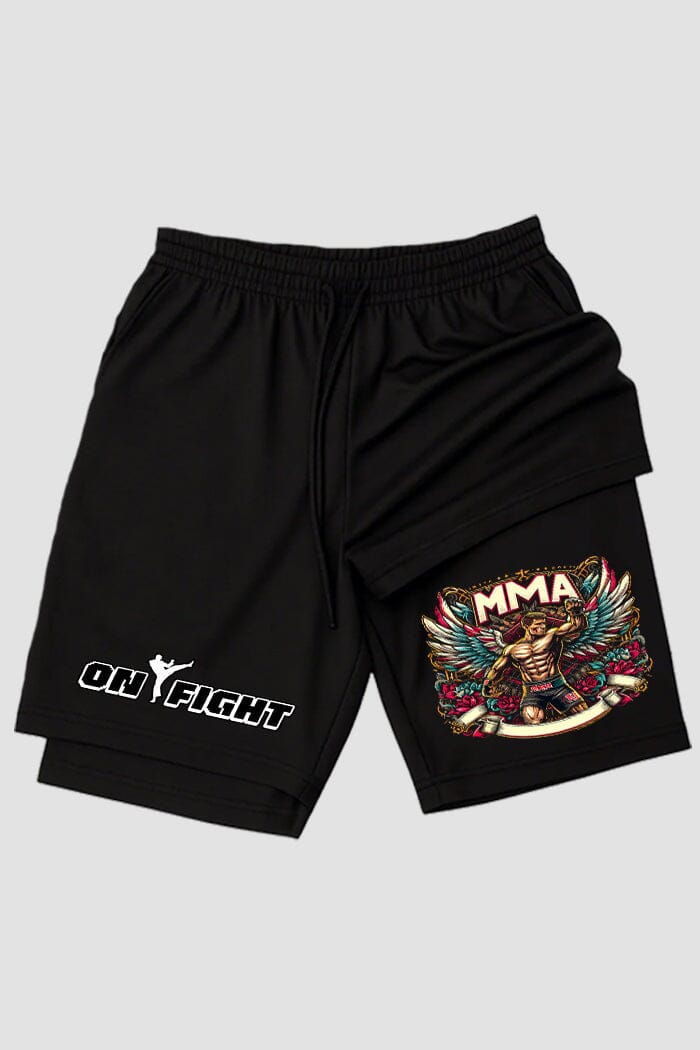Short de compressão 2 em 1 MMA Iron Fighter shorts MMA OnFight 