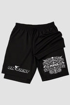 Short de compressão 2 em 1 MMA Mma Belt Power shorts MMA OnFight 