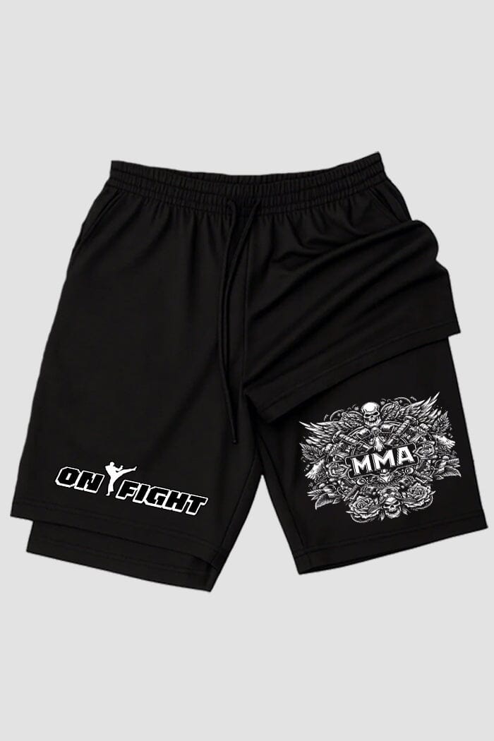 Short de compressão 2 em 1 MMA Mma Belt Power shorts MMA OnFight 
