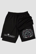 Short de compressão 2 em 1 MMA Muay Thai Tigers shorts MMA OnFight 