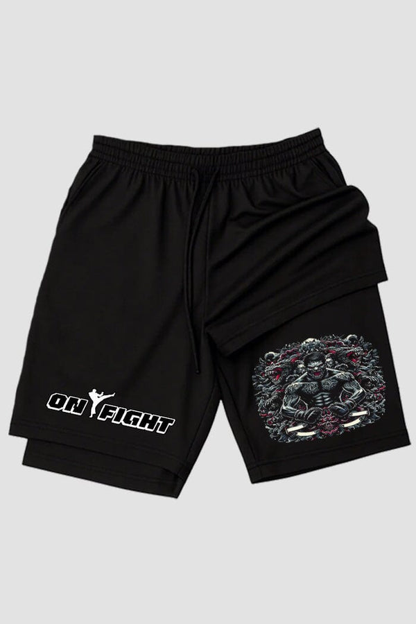 Short de compressão 2 em 1 MMA Muay Thai Tigers
