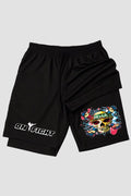 Short de compressão 2 em 1 MMA Skull Wings shorts MMA OnFight 
