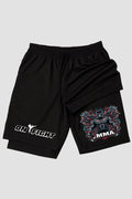 Short de compressão 2 em 1 MMA Tattoo Fighter shorts MMA OnFight 