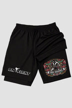 Short de compressão 2 em 1 MMA Thinking Fighter shorts MMA OnFight 