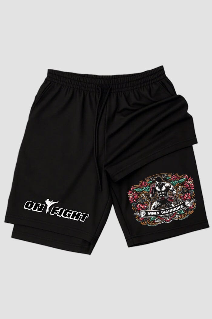 Short de compressão 2 em 1 MMA Thinking Fighter shorts MMA OnFight 