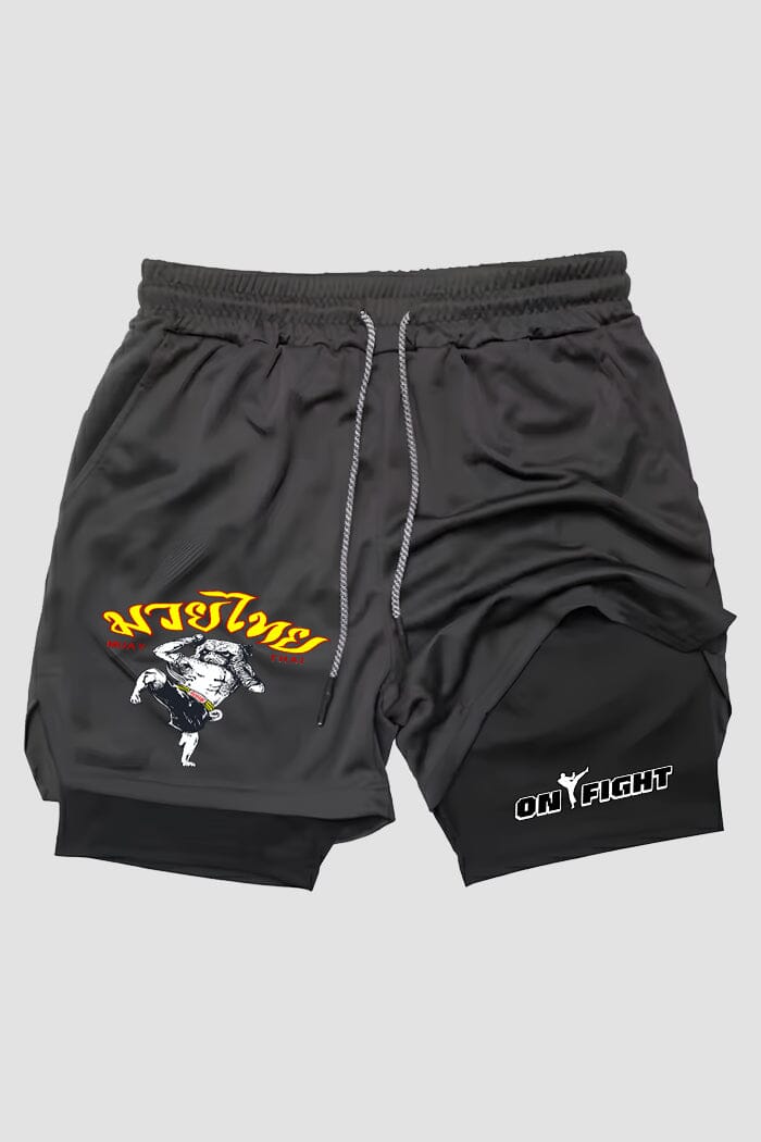 Short de compressão Muay Thai 2 em 1 Boon’s Legacy shorts Muay thai OnFight 