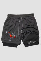 Short de compressão Muay Thai 2 em 1 Gorilla Power shorts Muay thai OnFight 