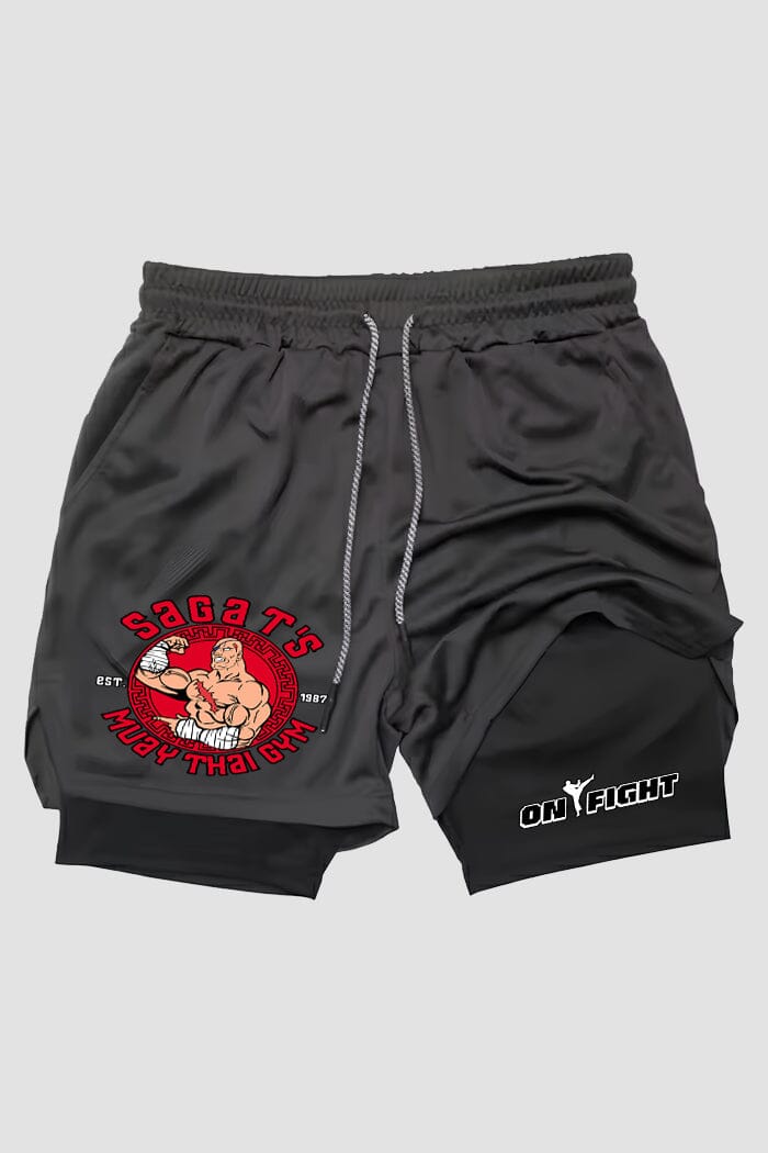 Short de compressão Muay Thai 2 em 1 Sagat’s Classic Gym shorts Muay thai OnFight 